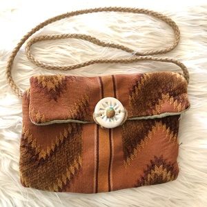 Aztec western style boho crossbody bag